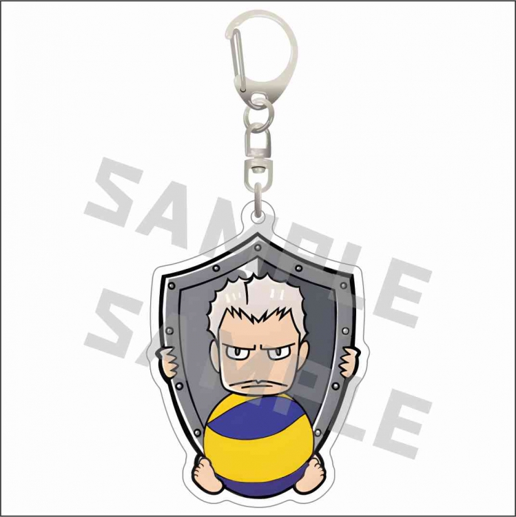 Haikyuu!! Acrylic D button bag pendant key chain price for 5 pcs