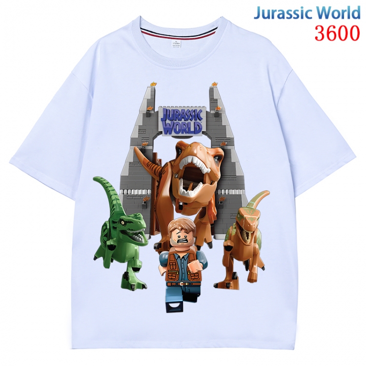 Jurassic World Anime Pure Cotton Short Sleeve T-shirt Direct Spray Technology from S to 4XL CMY-3600-1
