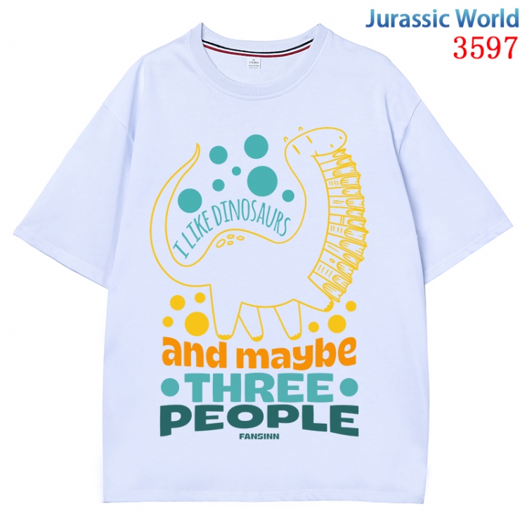 Jurassic World Anime Pure Cotton Short Sleeve T-shirt Direct Spray Technology from S to 4XL CMY-3597-1