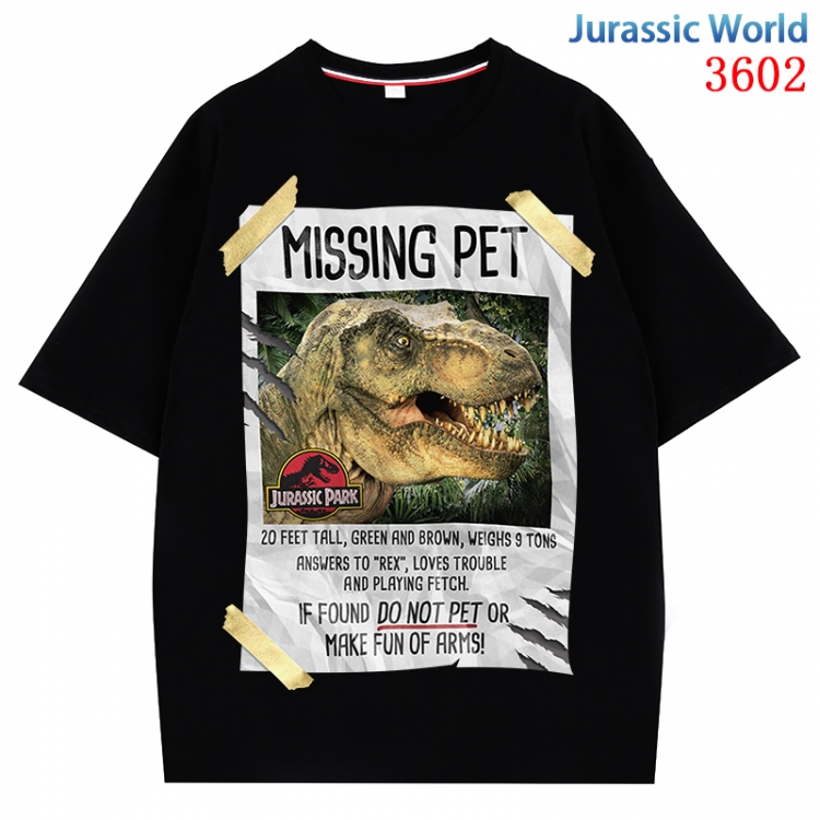 Jurassic World Anime Pure Cotton Short Sleeve T-shirt Direct Spray Technology from S to 4XL CMY-3602-2