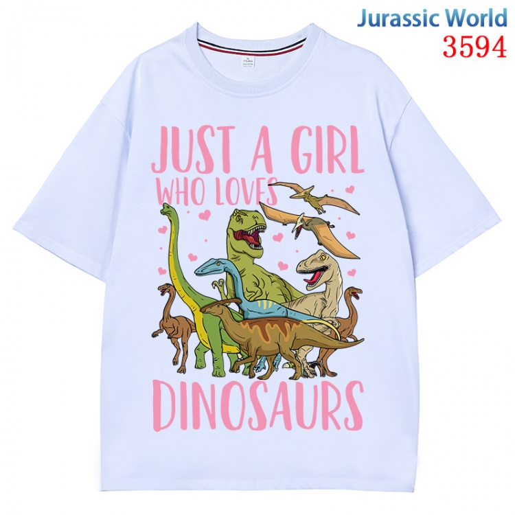 Jurassic World Anime Pure Cotton Short Sleeve T-shirt Direct Spray Technology from S to 4XL CMY-3594-1