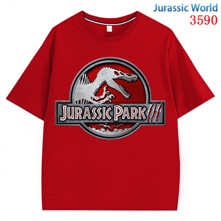 Jurassic World Anime Pure Cotton Short Sleeve T-shirt Direct Spray Technology from S to 4XL CMY-3590-3