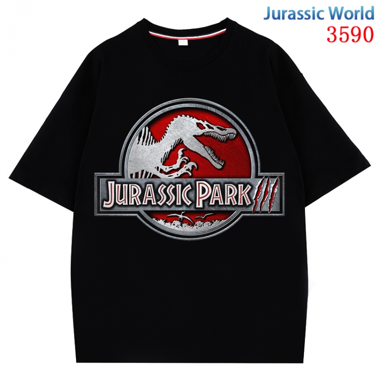 Jurassic World Anime Pure Cotton Short Sleeve T-shirt Direct Spray Technology from S to 4XL CMY-3590-2
