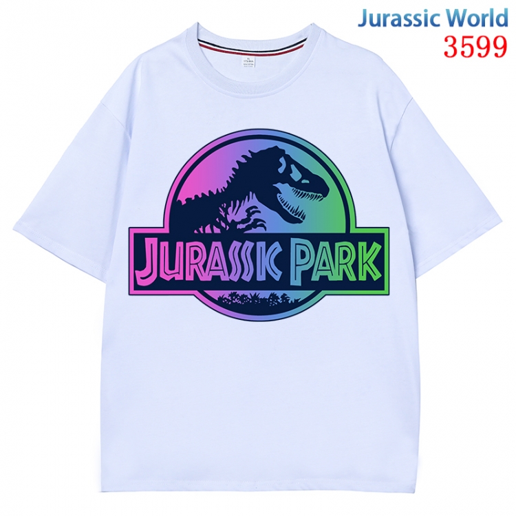 Jurassic World Anime Pure Cotton Short Sleeve T-shirt Direct Spray Technology from S to 4XL CMY-3599-1