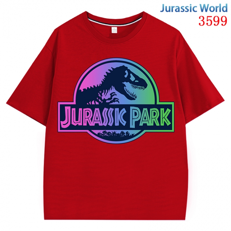 Jurassic World Anime Pure Cotton Short Sleeve T-shirt Direct Spray Technology from S to 4XL CMY-3599-3