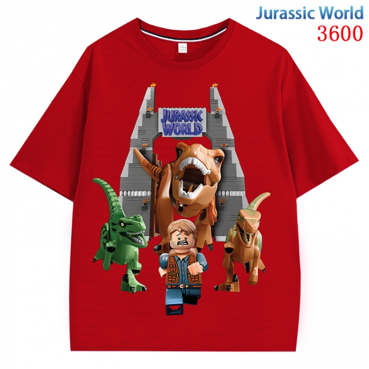 Jurassic World Anime Pure Cotton Short Sleeve T-shirt Direct Spray Technology from S to 4XL CMY-3600-3