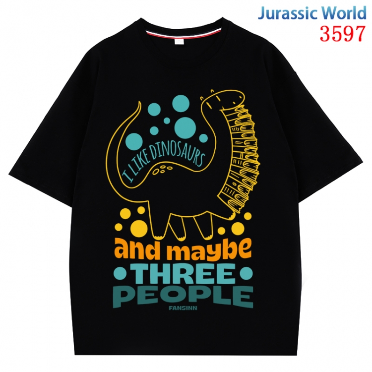 Jurassic World Anime Pure Cotton Short Sleeve T-shirt Direct Spray Technology from S to 4XL CMY-3597-2