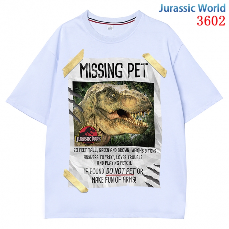 Jurassic World Anime Pure Cotton Short Sleeve T-shirt Direct Spray Technology from S to 4XL CMY-3602-1