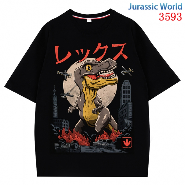 Jurassic World Anime Pure Cotton Short Sleeve T-shirt Direct Spray Technology from S to 4XL CMY-3593-2