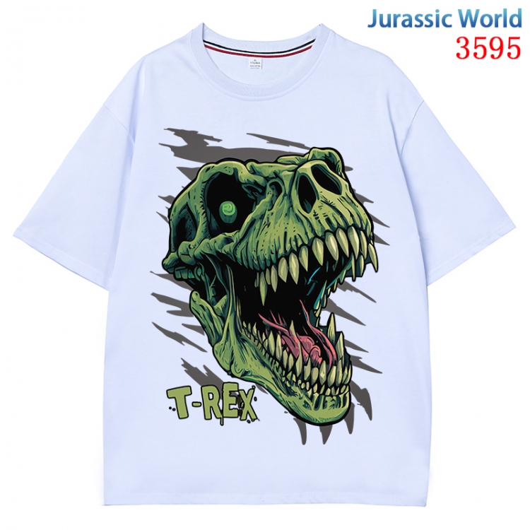 Jurassic World Anime Pure Cotton Short Sleeve T-shirt Direct Spray Technology from S to 4XL CMY-3595-1