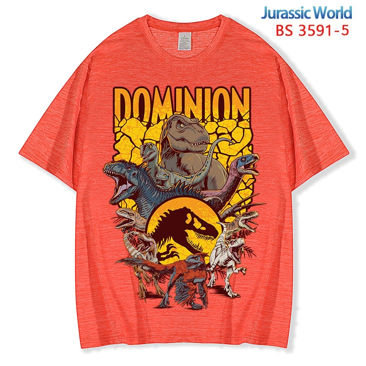 Jurassic World ice silk cotton loose and comfortable T-shirt from XS to 5XL BS-3591-5