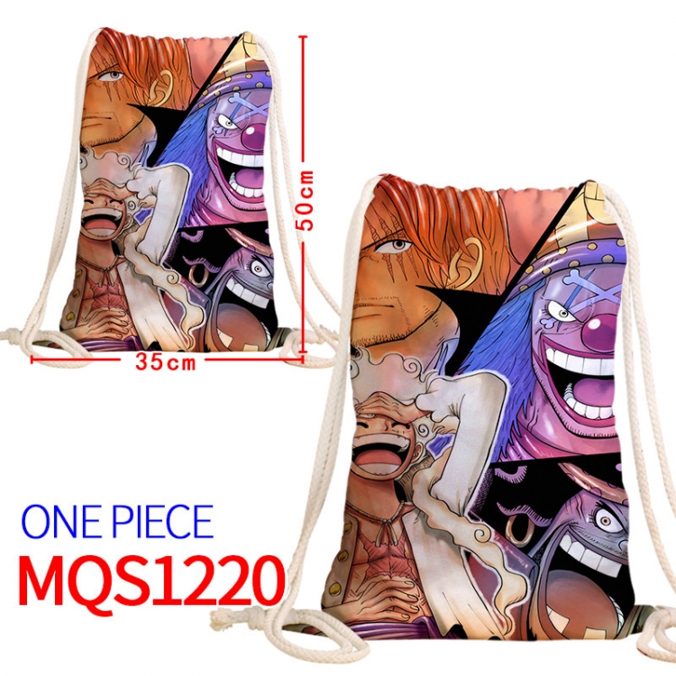One Piece Canvas drawstring pocket backpack 50x35cm  MQS-1220