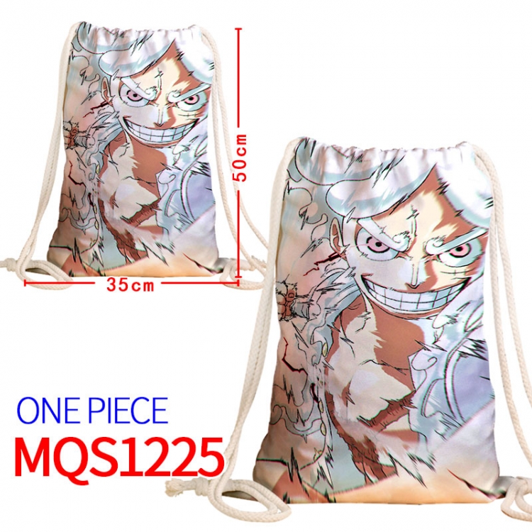 One Piece Canvas drawstring pocket backpack 50x35cm  MQS-1225