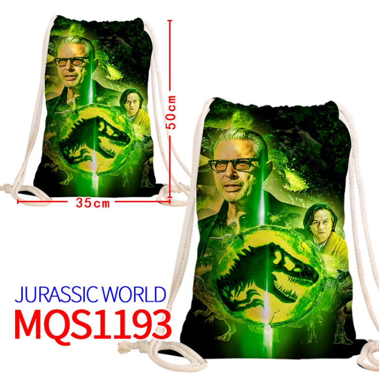 Jurassic World Canvas drawstring pocket backpack 50x35cm MQS-1193