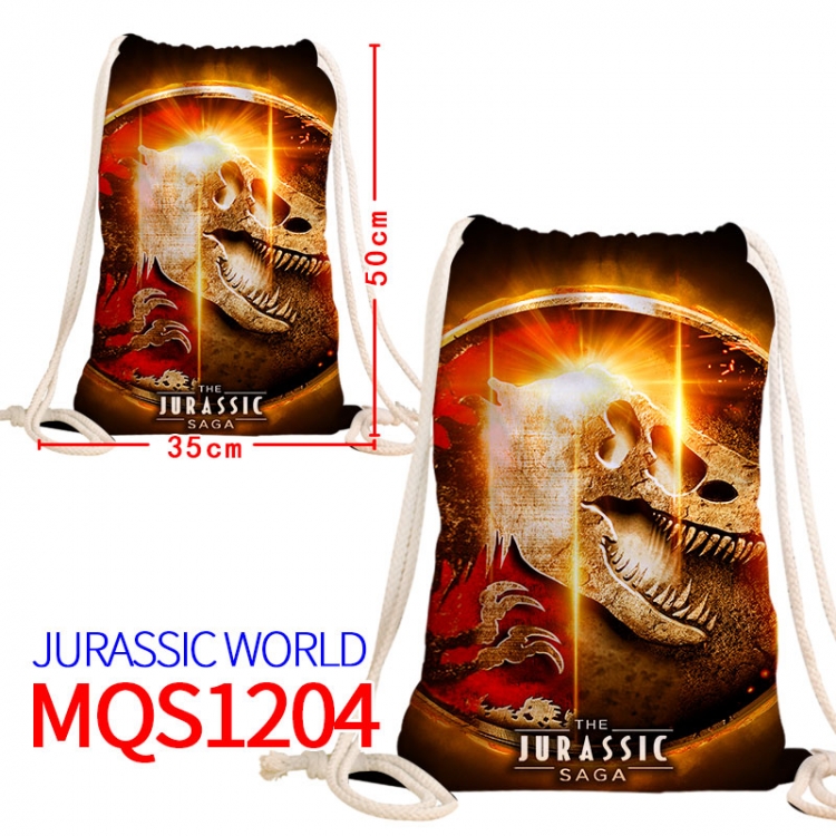 Jurassic World Canvas drawstring pocket backpack 50x35cm MQS-1204