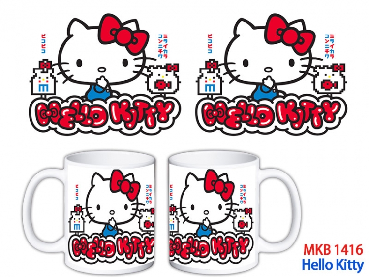 HELLO KITTY Anime color printing ceramic mug cup price for 5 pcs MKB-1416