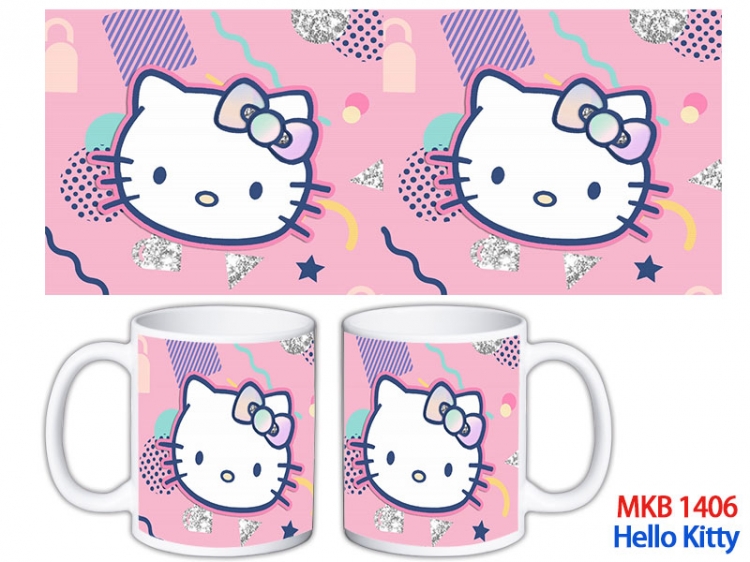 HELLO KITTY Anime color printing ceramic mug cup price for 5 pcs  MKB-1406