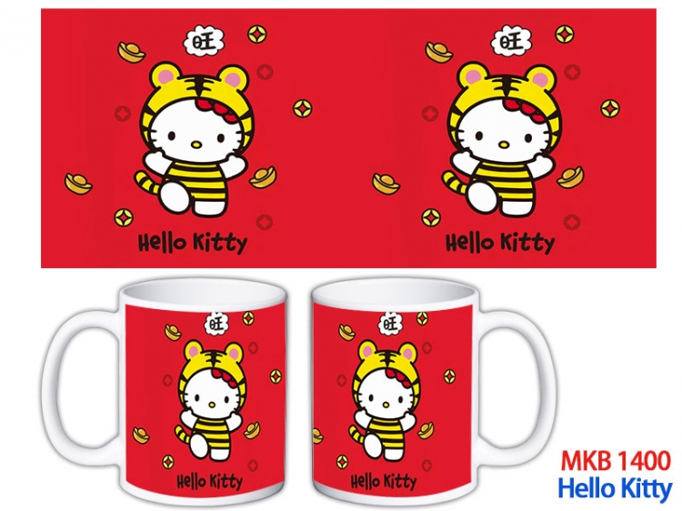 HELLO KITTY Anime color printing ceramic mug cup price for 5 pcs MKB-1400