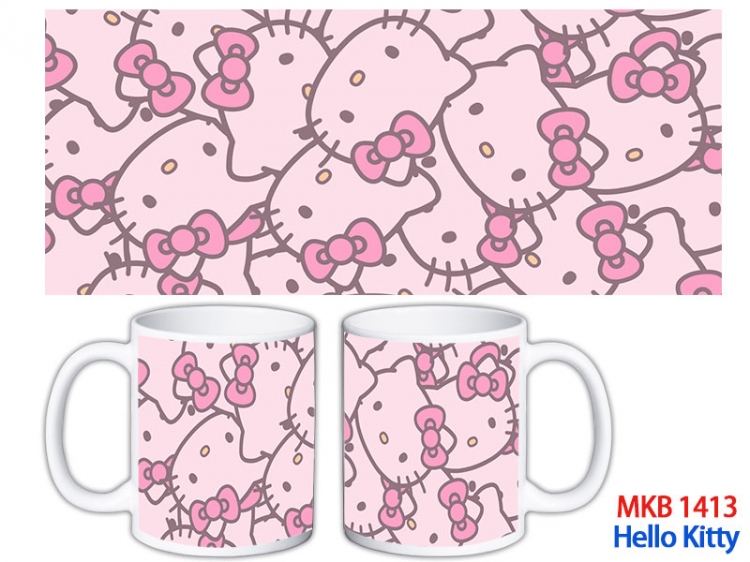 HELLO KITTY Anime color printing ceramic mug cup price for 5 pcs MKB-1413