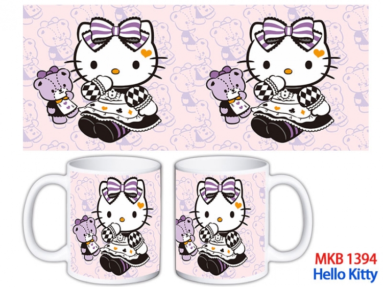 HELLO KITTY Anime color printing ceramic mug cup price for 5 pcs  MKB-1394