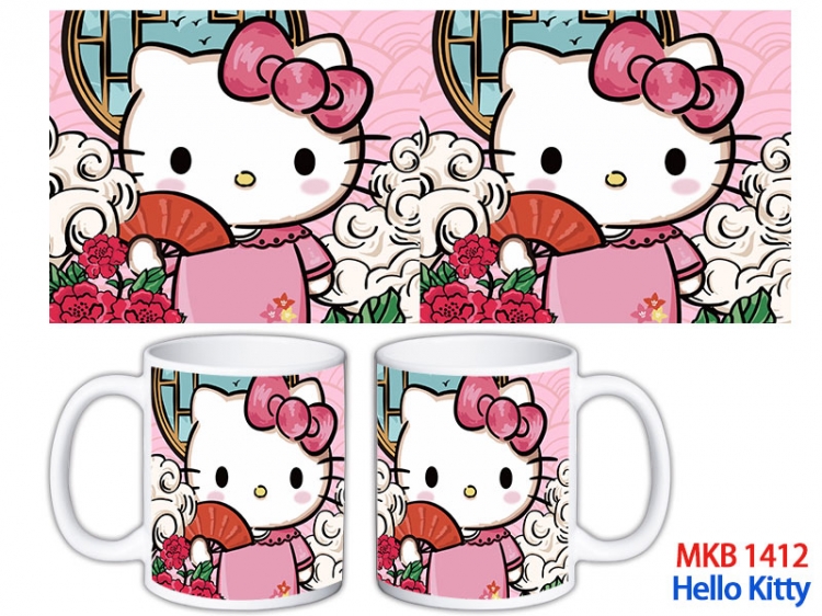 HELLO KITTY Anime color printing ceramic mug cup price for 5 pcs  MKB-1412