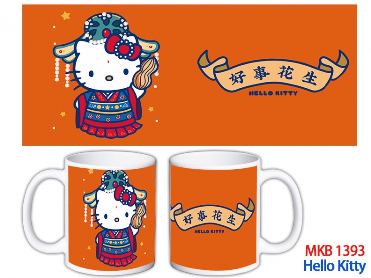 HELLO KITTY Anime color printing ceramic mug cup price for 5 pcs MKB-1393