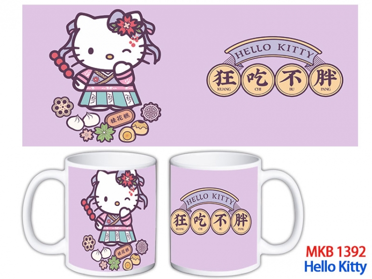 HELLO KITTY Anime color printing ceramic mug cup price for 5 pcs MKB-1392