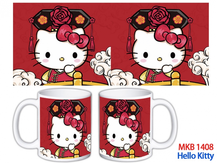 HELLO KITTY Anime color printing ceramic mug cup price for 5 pcs MKB-1408
