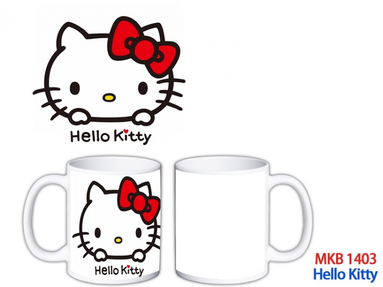 HELLO KITTY Anime color printing ceramic mug cup price for 5 pcs MKB-1403