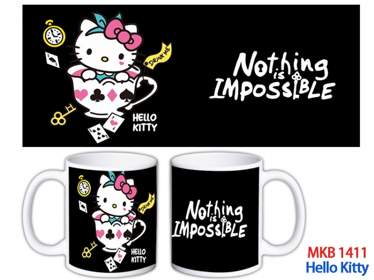 HELLO KITTY Anime color printing ceramic mug cup price for 5 pcs MKB-1411