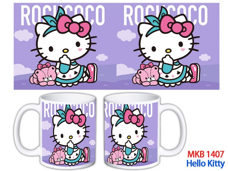 HELLO KITTY Anime color printing ceramic mug cup price for 5 pcs  MKB-1407