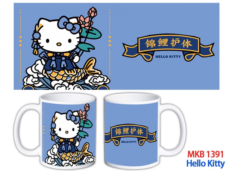 HELLO KITTY Anime color printing ceramic mug cup price for 5 pcs  MKB-1391