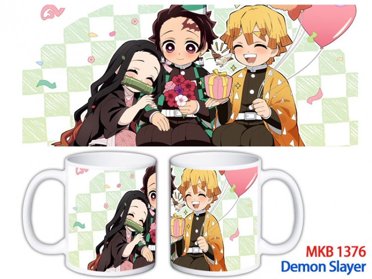 Demon Slayer Kimets Anime color printing ceramic mug cup price for 5 pcs  MKB-1376