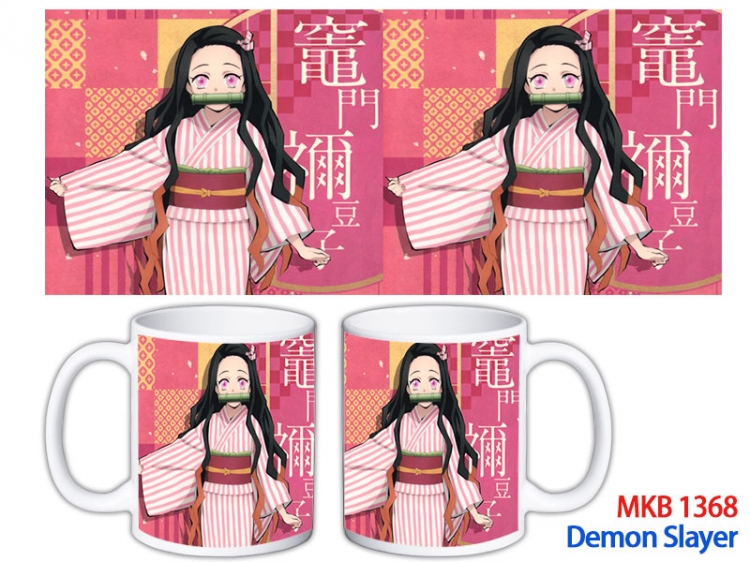 Demon Slayer Kimets Anime color printing ceramic mug cup price for 5 pcs  MKB-1368