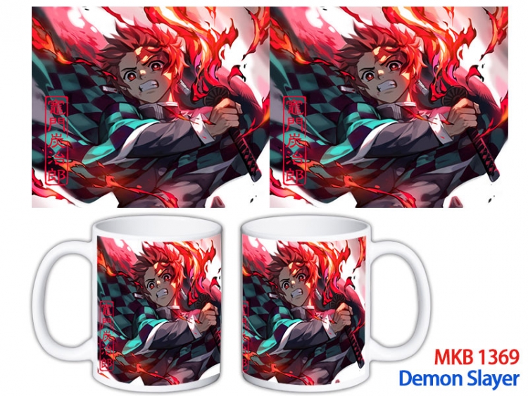 Demon Slayer Kimets Anime color printing ceramic mug cup price for 5 pcs MKB-1369