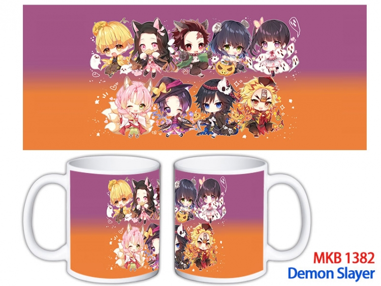 Demon Slayer Kimets Anime color printing ceramic mug cup price for 5 pcs  MKB-1382