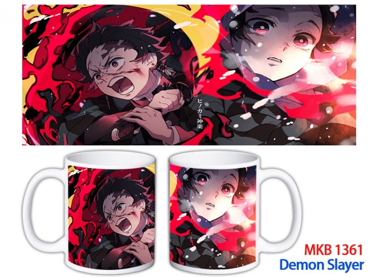 Demon Slayer Kimets Anime color printing ceramic mug cup price for 5 pcs MKB-1361
