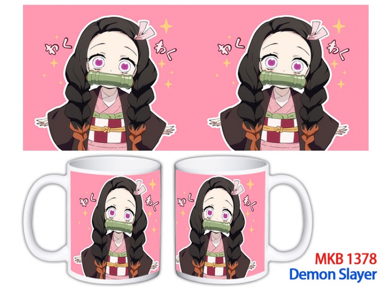 Demon Slayer Kimets Anime color printing ceramic mug cup price for 5 pcs MKB-1378