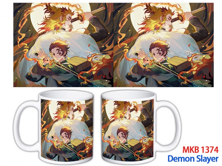 Demon Slayer Kimets Anime color printing ceramic mug cup price for 5 pcs MKB-1374