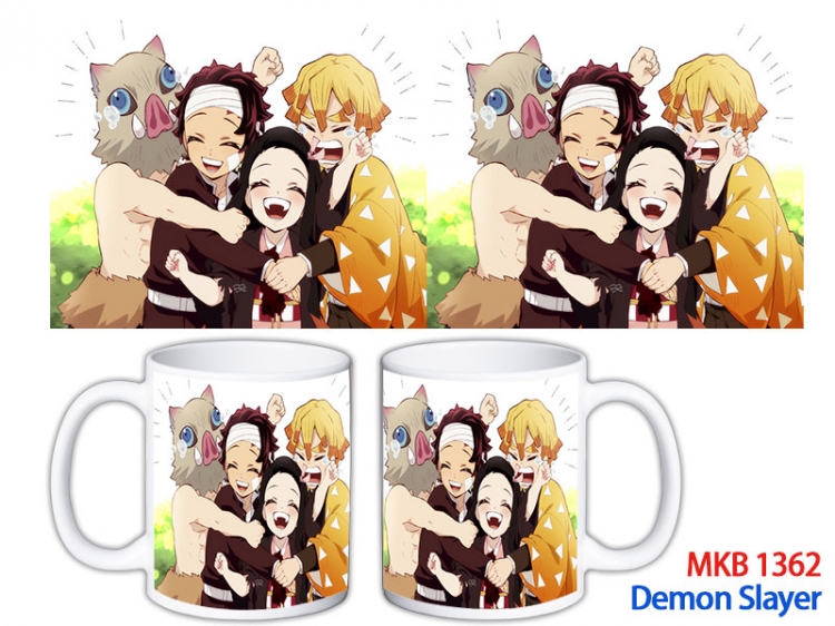 Demon Slayer Kimets Anime color printing ceramic mug cup price for 5 pcs  MKB-1362
