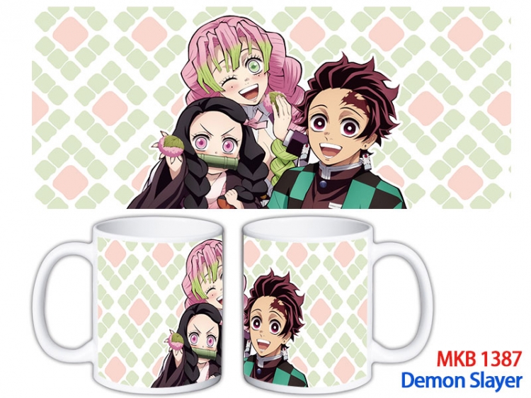 Demon Slayer Kimets Anime color printing ceramic mug cup price for 5 pcs  MKB-1387