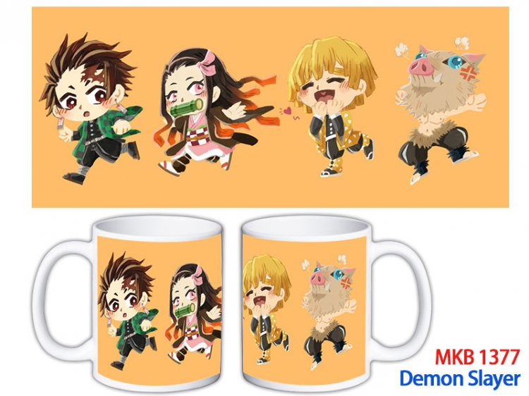 Demon Slayer Kimets Anime color printing ceramic mug cup price for 5 pcs MKB-1377