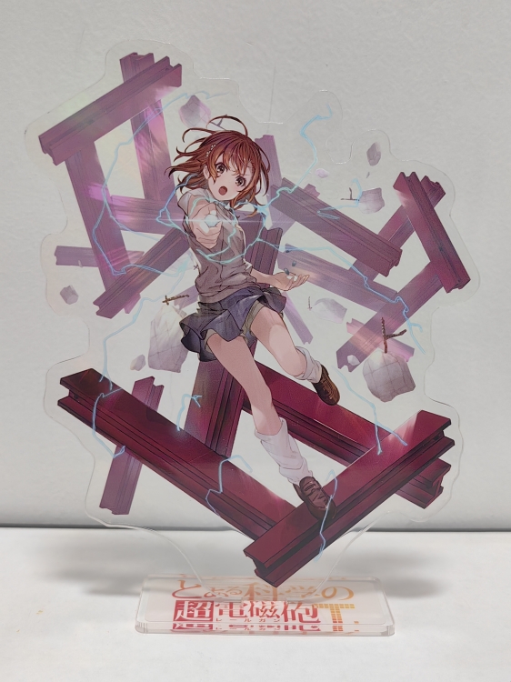 Toaru Kagaku no Railgun Anime Laser Acrylic Humanoid keychain Standing Plates