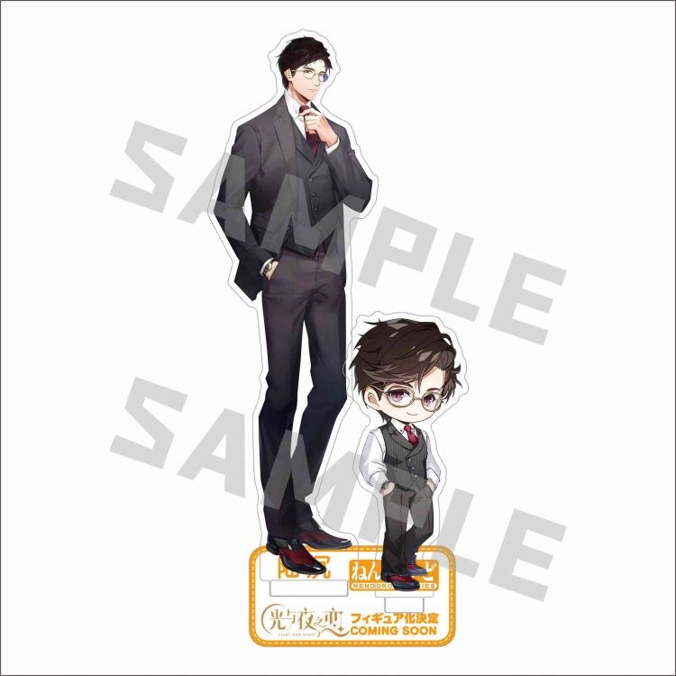 Light and Night  Anime characters Double Insert Style acrylic Standing Plates Keychain 15m