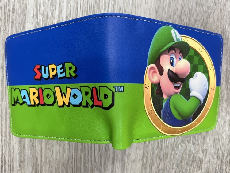 Super Mario Anime two fold  Short wallet 11X9.5CM 60G