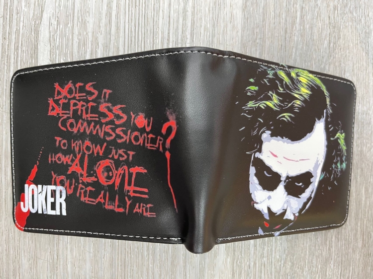 Joker Anime two fold  Short wallet 11X9.5CM 60G