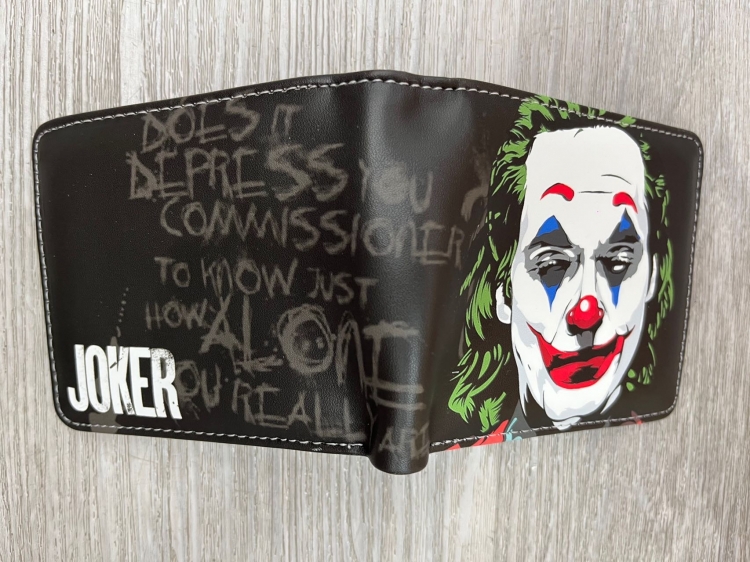 Joker Anime two fold  Short wallet 11X9.5CM 60G