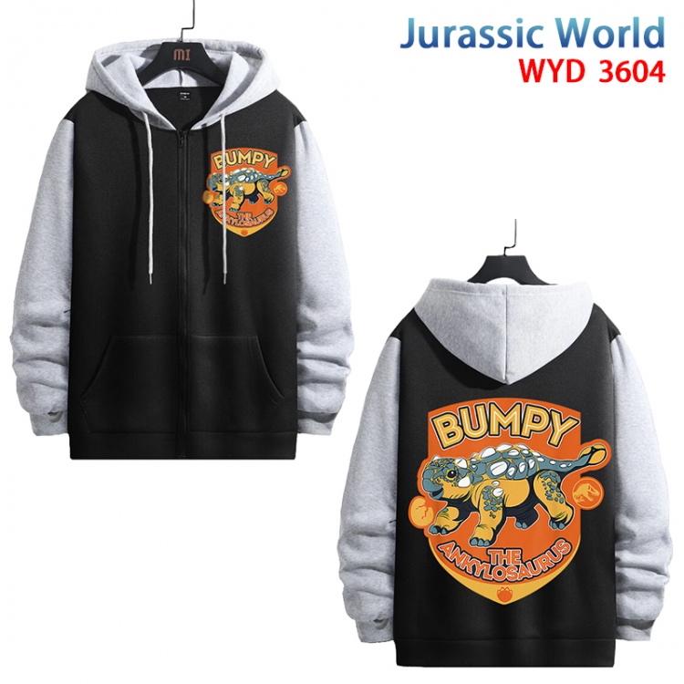 Jurassic World Anime cotton zipper patch pocket sweater from S to 3XL  WYD-3604-3