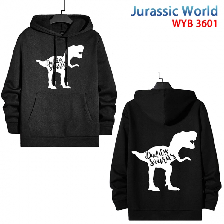 Jurassic World Anime peripheral pure cotton patch pocket sweater from XS to 4XL WYB601
