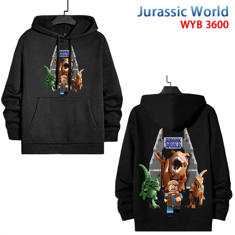 Jurassic World Anime peripheral pure cotton patch pocket sweater from XS to 4XL  WYB600